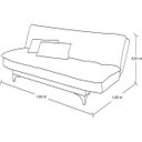 Ver imagem 6 de Sofá-cama 3 Lugares Versátil Veludo Liso Amarelo 1/1 - Império Estofados