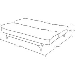 Sofá-Cama 3 Lugares Versátil Veludo Liso Amarelo 1/1 - Império Estofados - 7