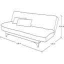 Ver imagem 7 de Sofá-cama 3 Lugares Versátil Veludo Liso Cinza 1/1 - Império Estofados