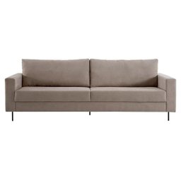 Sofá 3 Lugares Carbono 2,50M Veludo Nude - Gran Belo - 1 Sofá 3 Lugares Carbono 2,50M Veludo Nude - Gran Belo - 1