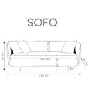 Ver imagem 2 de Sofá 3 Lugares Sofo 2,20M Linho Cinza - Gran Belo