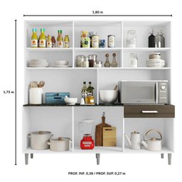 Cozinha Kit Clara 12 Portas 1 Gaveta Poliman - 3