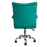 Cadeira Escritório Executiva Desenho Italiano - Cor - Verde Água - 5