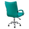 Cadeira Escritório Executiva Desenho Italiano - Cor - Verde Água - 4