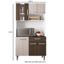 Ver imagem 4 de Kit Cozinha Carol - Sem Tampo - Poliman Branco/rovere/amêndoa