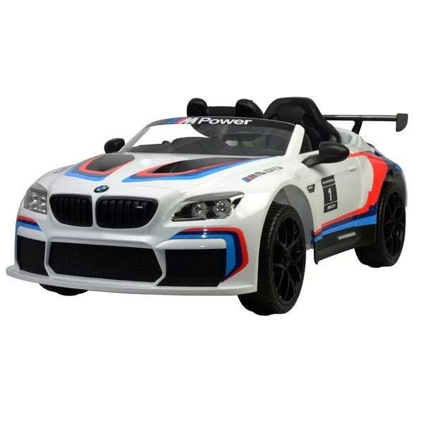 Mini Carro Elétrico Infantil 12V BMW 6 GT Controle Remoto Criança Brinqway  Bw-178Br Branca