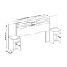 CABECEIRA TRIUNFO CASAL NOGAL/VANILLA TOUCH COM 2 MESAS DE APOIO ACOPLADAS - DEMÓBILE - 4