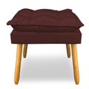Ver imagem 3 de Puff Decorativo Opala Suede Marsala Pés Palito Sky Mobile
