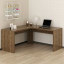 Ver imagem 1 de Mesa para Escritório em L 1,57x1,57m Me4116 Tecno Mobili - Nogal