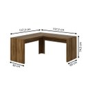 Ver imagem 3 de Mesa em L para Home Office 157cm ME4116 Nogal- Tecno Mobili