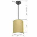 Ver imagem 2 de Lustre Luminária Pendente Vivare Free Lux Pe-4104pr Cúpula em Tecido 15x25cm