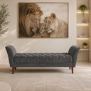 Ver imagem 2 de Recamier 150 cm Moderno Elegante com Estrutura Reforçada Cinza Escuro