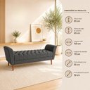 Ver imagem 3 de Recamier 150 cm Moderno Elegante com Estrutura Reforçada Cinza Escuro