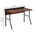 Ver imagem 4 de Mesa Escrivaninha Office Tampo Grosso Industrial 1,14m Castaine/Preto