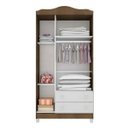 Ver imagem 3 de Guarda-Roupa Infantil Ariel 3 Portas 2 Gavetas Branco Fosco/Amadeirado
