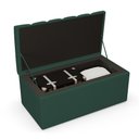 Ver imagem 3 de Calçadeira Recamier Baú Para Cama Box Solteiro Dália 100x50 Cm W01 Linho Verde Musgo - Lyam