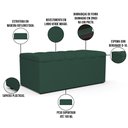 Ver imagem 4 de Calçadeira Recamier Baú Para Cama Box Solteiro Dália 100x50 Cm W01 Linho Verde Musgo - Lyam