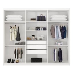 Guarda Roupa Casal 6 Portas Caroline Branco - 3