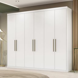 Guarda Roupa Casal 6 Portas Caroline Branco - 1