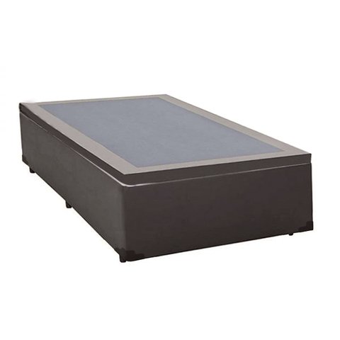 Base Box Baú Solteirão Blindado Corino Linhão Café 36x108x188 An
