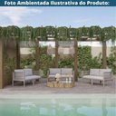 Ver imagem 7 de Sofá Mauí 2 Lugares Estrutura em Aço Tecido Impermeável Cinza Fratini 137cm