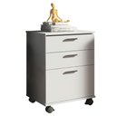 Ver imagem 2 de Gaveteiro Organizador para Escritório 3322 Madesa 3 Gavetas com Rodinhas - Branco