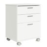Gaveteiro Organizador para Escritório 3322 Madesa 3 Gavetas com Rodinhas - Branco - 9