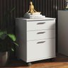 Gaveteiro Organizador para Escritório 3322 Madesa 3 Gavetas com Rodinhas - Branco - 1
