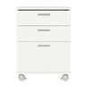 Gaveteiro Organizador para Escritório 3322 Madesa 3 Gavetas com Rodinhas - Branco - 7