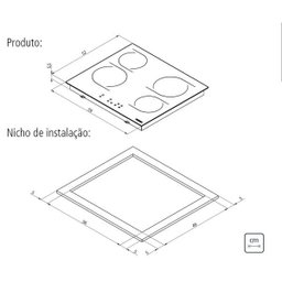 Cooktop Elétrico Square Touch Vitrocerêmico - Tramontina 94747/022 - 2