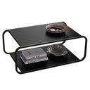 Ver imagem 1 de Mesa de Centro Luna 80 Cm Pes Metalicos Nero Preto Artesano