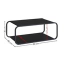Ver imagem 3 de Mesa de Centro Luna 80 Cm Pes Metalicos Nero Preto Artesano