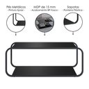 Ver imagem 4 de Mesa de Centro Luna 80 Cm Pes Metalicos Nero Preto Artesano