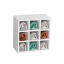Ver imagem 2 de Kit 02 Nichos Porta Toalhas 09 Lugares 40x40cm Branco - AJL Móveis