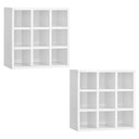 Ver imagem 1 de Kit 02 Nichos Porta Toalhas 09 Lugares 40x40cm Branco - AJL Móveis