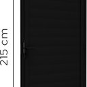 Ver imagem 2 de Porta de Alumínio de Giro Lambri com Maçaneta 215cm x 85cm Lucasa Ideale Abertura Esquerda Preto