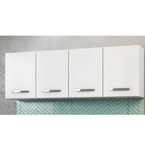 Armário Aéreo Panamá 04 Portas 160cm Branco - Lumil Móveis