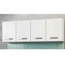Ver imagem 1 de Armário Aéreo Panamá 04 Portas 160cm Branco - Lumil Móveis