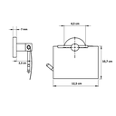 Ver imagem 6 de Suporte Papeleira Banheiro Porta Papel Higiênico Com Tampa:Cromado