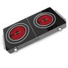 Cooktop Portátil Elétrico Vitrocerâmico 2 Bocas 110V Fogão - Preto - 1
