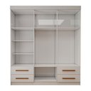 Ver imagem 5 de Guarda-Roupa Infantil Lisboa 6 Portas 4 Gavetas com Espelho Branco - Panorama Móveis