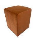 Ver imagem 5 de Kit Poltrona Giovana Giratória Cromado, Puff Quadrado e Almofadas em Sued Premium:terracota