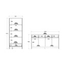 Ver imagem 3 de Cristaleira + Aparador Buffet Ditália E-954 + R-626 Preto