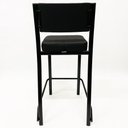 Ver imagem 5 de Kit 4 Banquetas alta para cozinha Empilhável preta assento e encosto estofados em linho cor preto