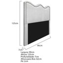 Ver imagem 5 de Cabeceira Solteiro Bari P02 90 cm Para Cama Box Branco