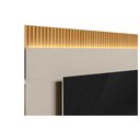 Ver imagem 6 de Estante P/ Sala até 70 Pol São Paulo Ripado C/ 4 Gav. 6 Prateleiras e Leds 297x198cm Tauari/off