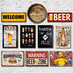 Kit Placas Decorativas Bebidas Mdf - 10 Placas - 2