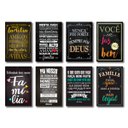 Ver imagem 1 de Kit Placas Decorativas Frases Motivacionais Mdf- 8 Placas