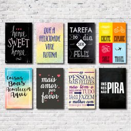 Kit Placas Decorativas Frases Mdf - 8 Placas - 2