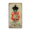 Ver imagem 1 de Abridor De Garrafas Parede Cerveja Mdf Com Imã 25x13 Cm